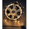 Світлодіодна гірлянда нитка 50 м, 500 LED, 220V, 1 режим, IP65, чорний каучуковий провід, колір свічення теплий білий